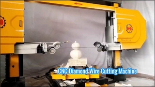 Sega a filo diamantato CNC a 5 assi ad alta precisione per profilature di pietre complesse e intaglio 3D