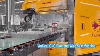 Segatrice verticale a filo diamantato CNC per la profilatura della pietra 3D e il taglio a blocchi