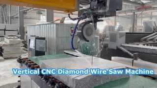 Segatrice verticale a filo diamantato CNC per marmo granito