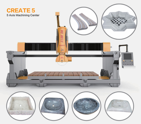 Precision 5 Axis Bridge Cutting Machine per bancone e forme speciali