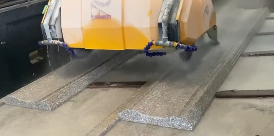 Taglio grezzo e fresatura fine 3 assi macchina di taglio di pietra lineare per ringhiera quadrata