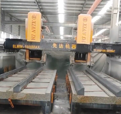 3 assi CNC ponte a doppia trave tipo quattro lame di taglio e fresatura per la lavorazione di pietre a grande scala
