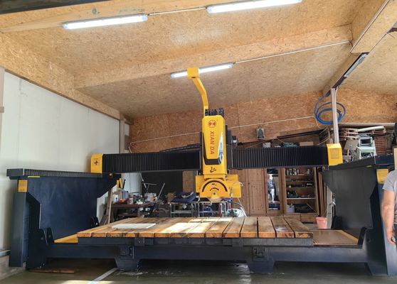 5 asse Bridge Saw Cutting Machine con alimentazione AC e 350-450 mm di diametro della lama