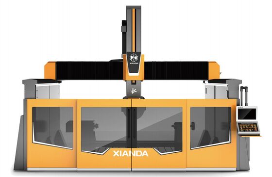 Centro di lavoro CNC a 5+1 assi per scultura 3D di granito e marmo, vasca