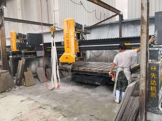 Troncatrice a ponte a infrarossi con laser per pietra e PLC, adatta per la lavorazione di lastre di marmo e granito su larga scala