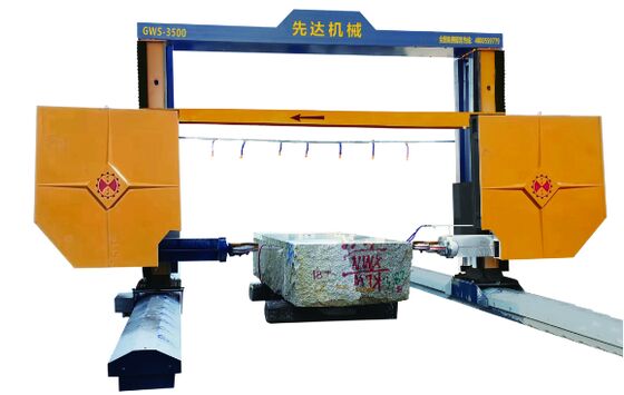 Seghe a filo di diamante mobili con telaio con 3500*3500*2200mm Max Processing Size e controllo CNC/PLC per il taglio di pietra ad alta precisione