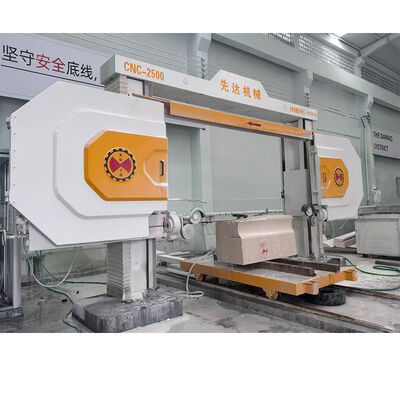 Macchina per il taglio della pietra con filo diamantato ad alta efficienza e controllo CNC con collegamento a quattro mandrini