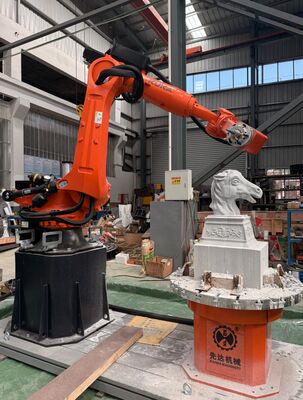 6-Axis CNC Robot Stone Cutting Machine with Interpolated Control and BT40 Spindle for 3100mm Large-Scale Carving