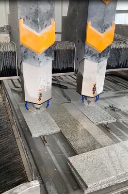 Macchina CNC per la scultura in pietra con precisione di 0,02 mm, velocità dell'aria di 15 m / min e elettrica per la pietra da pavimento tattile