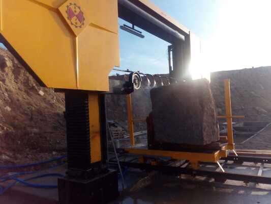 Controllo PLC Seghe a filo di diamante per marmo di granito con 3500x3500x1800mm Max dimensione di elaborazione e 15KW motore principale