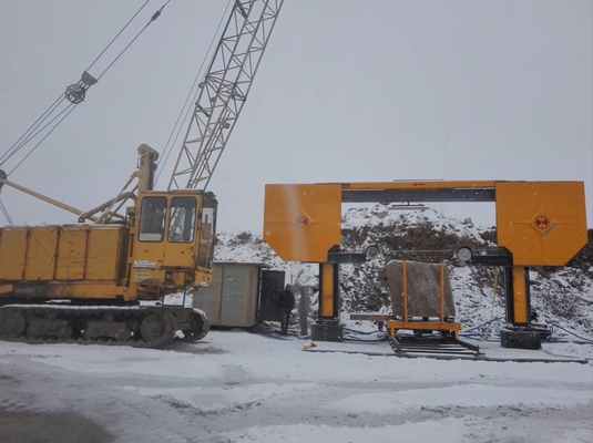Controllo PLC Seghe a filo di diamante per marmo di granito con 3500x3500x1800mm Max dimensione di elaborazione e 15KW motore principale
