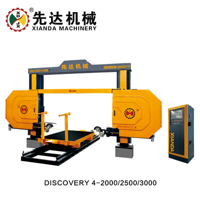 Macchina per filo diamantato CNC marca Xianda con collegamento a quattro mandrini per il taglio di pietra 3000x2000x1500mm e diametro ruota 1600mm