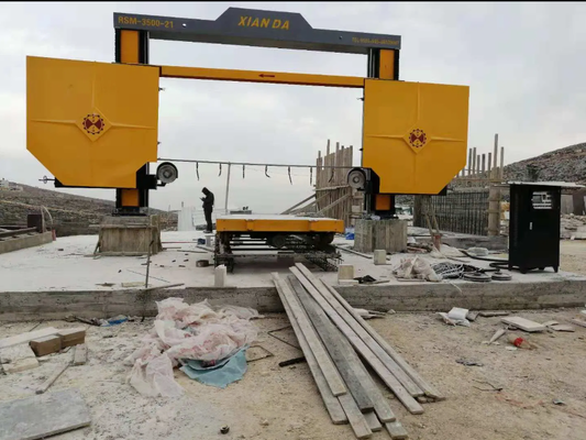Controllo PLC Seghe a filo di diamante per marmo di granito con 3500x3500x1800mm Max dimensione di elaborazione e 15KW motore principale