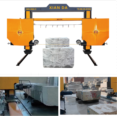 Macchina per seghe a filo CNC PLC mobile per il taglio di blocchi di pietra di grandi dimensioni