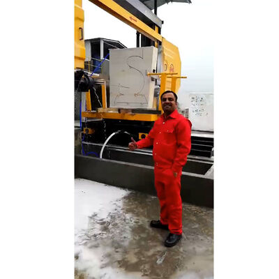 Segatrice automatica a filo diamantato CNC a 5 assi per il taglio e la modellatura di blocchi di marmo granito