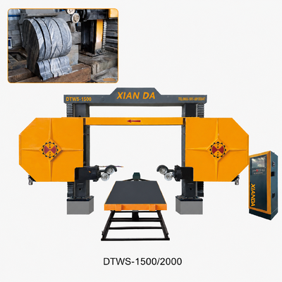 Capacità di taglio ad alta velocità Macchina per seghetto a filo diamantato con dimensioni del carrello 1300 2500 mm e dimensioni massime di lavorazione 3000 3000 1500 mm per il taglio