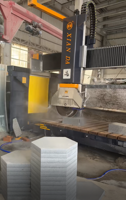 5 assi CNC Bridge Saw Cutting Machine con rotazione della lama a 360° e dimensioni di lavorazione 3200x2000 mm per la fabbricazione di pietra