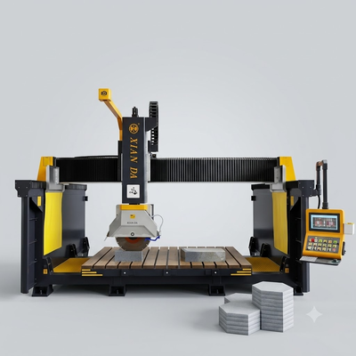 5 assi CNC Bridge Saw Cutting Machine con rotazione della lama a 360° e dimensioni di lavorazione 3200x2000 mm per la fabbricazione di pietra