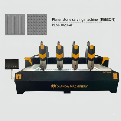 Macchina elettrica per la scultura in pietra CNC con precisione di 0,02 mm e velocità dell'aria di 15 m/min per la pietra da pavimentazione tattile