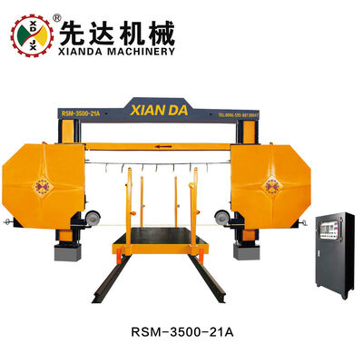 XIANDA RSM‐3500‐21 Segatrice a filo di diamante, 2 assi PLC di controllo del movimento, macchina di taglio di blocchi di pietra per la divisione del marmo di granito