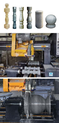 Controllo PLC/CNC Quattro Pcs Macchine di taglio Baluster per la lavorazione del granito di marmo