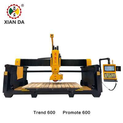 Xianda Trend 600 & Promote 600 Macchina da taglio per pietra a ponte CNC a 5 assi per granito, quarzo, controsoffitti, fresatura di stampi in pietra artificiale