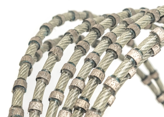 Il condimento del blocchetto del granito foggia Diamond Wire Cutting Rope 11mm 40 perle per metro