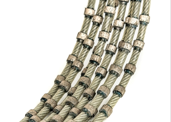 Il condimento del blocchetto del granito foggia Diamond Wire Cutting Rope 11mm 40 perle per metro