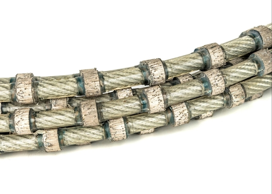 Il condimento del blocchetto del granito foggia Diamond Wire Cutting Rope 11mm 40 perle per metro