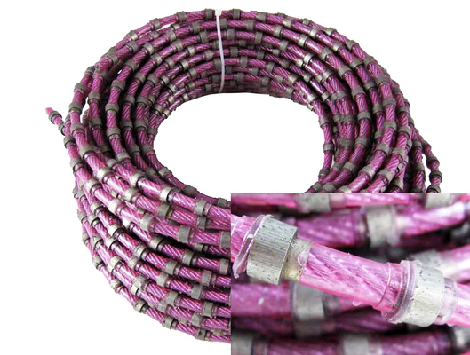 Linea velocità di marmo della pietra 25-35m/S di Diamond Coated Wire Saw For del blocco